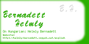 bernadett helmly business card